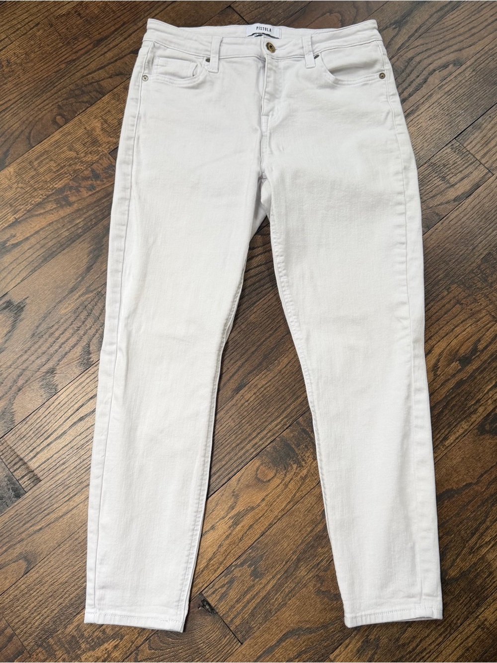 Pistola White Skinny Jeans Size 29 High Rise Stretch Denim
